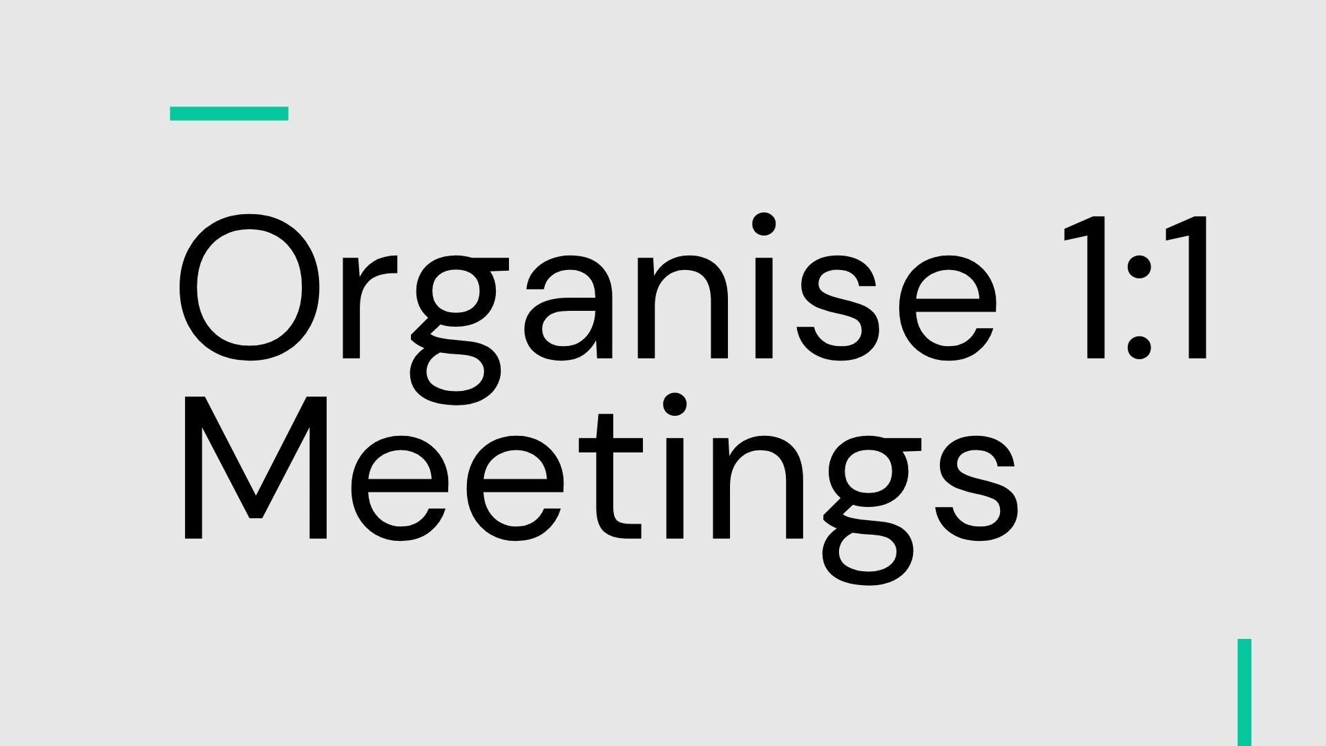 Organise Meetings